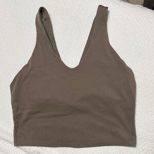 Old Navy Brown V-Neck Crop Tank